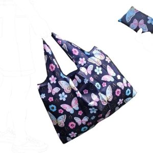 Reusable Foldable Shopping Tote Bag for Groceries Portable Waterproof Large Spare Bag for Women Travel Camping Bag