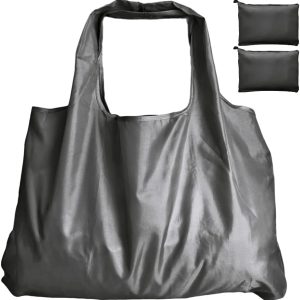 Foldable Reusable Grocery Bags Washable Shopping Totes, Long Handles, Fold-Up Pouch, Heavy Duty Bulk