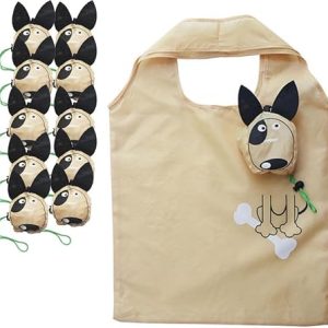 Foldable Eco Friendly Shopping Bags, 10 Pcs Puppy Shopping Bags, Portable Washable Bags for Daily Shopping