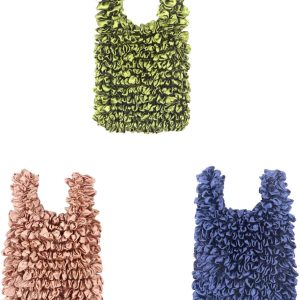 Magic Stretch Bags, Portable Foldable Handheld Pleated Reusable Grocery Bags (3PCS-A)