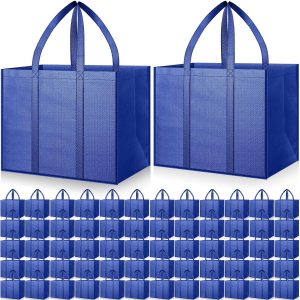 30 Pack Reusable Grocery Bags Bulk Large Shopping Bags Washable Foldable Heavy Duty Totes Storage Bags with handles